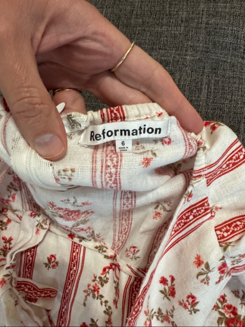 Reformation Enna Linen Halter Maxi Dress Floral Cottagecore Size 6 - Picture 5 of 8